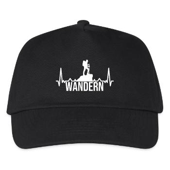 Wandern - Herzlinie - Kinder Basecap - Schwarz - Vorne