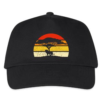 Lion sous un arbre safari afrique - Casquette de baseball Enfant - noir - Devant