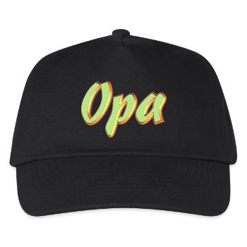 Kosename Opa 3D Style - Kinder Basecap - Schwarz - Vorne