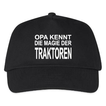 Traktor - Kinder Basecap - Schwarz - Vorne