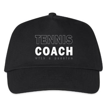 Tennis shirt Trainer with a passion - Kinder Basecap - Schwarz - Vorne