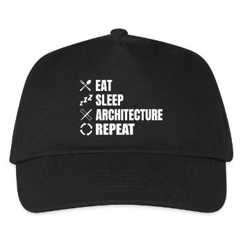 Eat Sleep Architecture Répéter - Casquette de baseball Enfant - noir - Devant