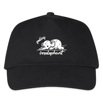 feeling irrelephant elefant tiere lustig wortspiel - Kinder Basecap - Schwarz - Vorne