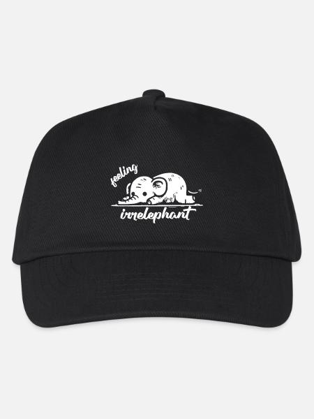 feeling irrelephant elefant tiere lustig wortspiel - Kinder Basecap - Schwarz