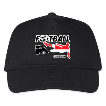 Fußball Fieber Dänemark - Kinder Basecap - Schwarz - Vorne
