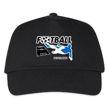 Fußball Fieber Schottland - Kinder Basecap - Schwarz - Vorne
