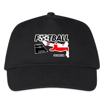 Fußball Fieber Georgia - Kinder Basecap - Schwarz - Vorne