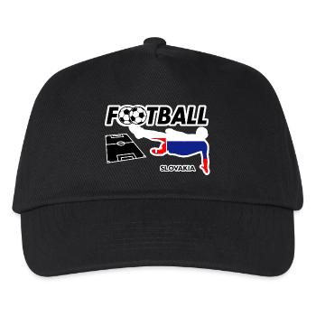 Fußball Fieber Slowakei - Kinder Basecap - Schwarz - Vorne
