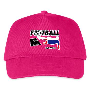 Fußball Fieber Slowakei - Kinder Basecap - Fuchsia - Vorne