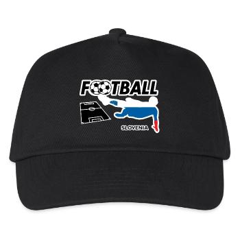 Fußball Fieber Slovenien - Kinder Basecap - Schwarz - Vorne