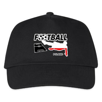 Fußball Fieber Polen - Kinder Basecap - Schwarz - Vorne