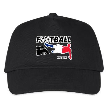 Fußball Fieber Frankreich - Kinder Basecap - Schwarz - Vorne