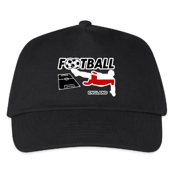 Fußball Fieber England - Kinder Basecap - Schwarz - Vorne