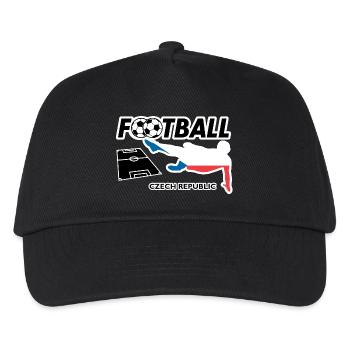 Fußball Fieber Tschechien - Kinder Basecap - Schwarz - Vorne