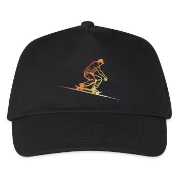 Skateboarding Retro Style - Kids’ Baseball Cap - black - Front