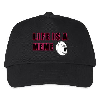 Das Leben ist ein Meme - Kinder Basecap - Schwarz - Vorne