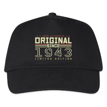 Original 1943 Geburtstagsgeschenk 1943 Retro 1943 - Kinder Basecap - Schwarz - Vorne