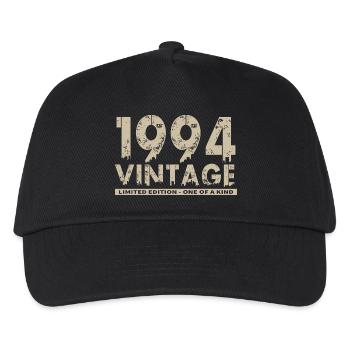 Jahrgang 1994 Bursdag - Unikat - Kinder Basecap - Schwarz - Vorne
