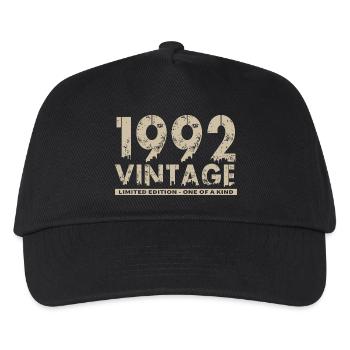 Jahrgang 1992 Bursdag - Unikat - Kinder Basecap - Schwarz - Vorne