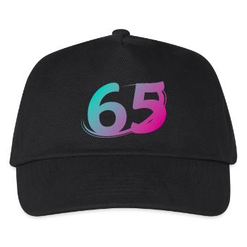 Number 65 multicolor - Kids’ Baseball Cap - black - Front
