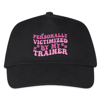 Persönlich schikaniert von meinem Trainer, Funny Fitness - Kinder Basecap - Schwarz - Vorne