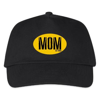 MOM Est 2025 Vintage Oval - Kinder Basecap - Schwarz - Vorne