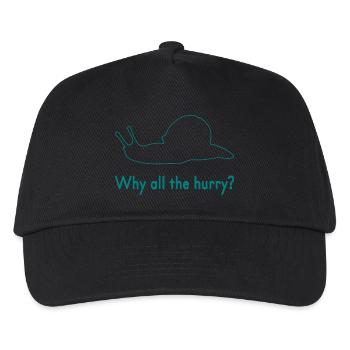 slow down snail - Kids’ Baseball Cap - black - Front