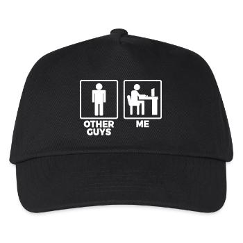 Ingénieur logiciel Stick Figures - Casquette de baseball Enfant - noir - Devant