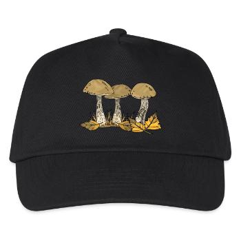 Pilze - Kinder Basecap - Schwarz - Vorne
