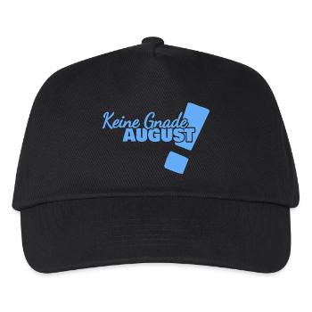 August als Lustig - Kinder Basecap - Schwarz - Vorne