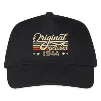 October 1944 Birthday in October - October 1944 - Kids’ Baseball Cap - black - Front