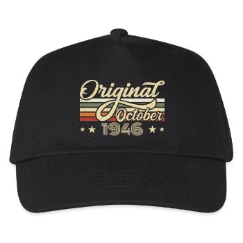 October 1946 Birthday in October - October 1946 - Kids’ Baseball Cap - black - Front