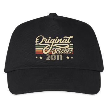 October 2011 Birthday in October - October 2011 - Kids’ Baseball Cap - black - Front