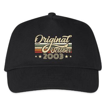 October 2003 Birthday in October - October 2003 - Kids’ Baseball Cap - black - Front