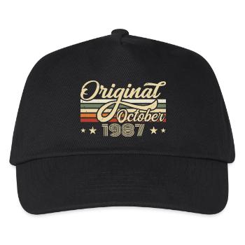 October 1987 Birthday in October - October 1987 - Kids’ Baseball Cap - black - Front