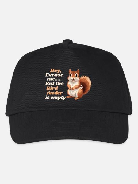 Hey, entschuldigen Sie, aber Ihr Futterhäuschen ist leer Lustig - Kinder Basecap - Schwarz