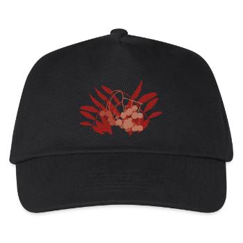 Abstract rowan berry - Kids’ Baseball Cap - black - Front