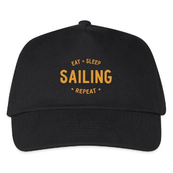 Manger dormir Naviguer Répéter - Casquette de baseball Enfant - noir - Devant