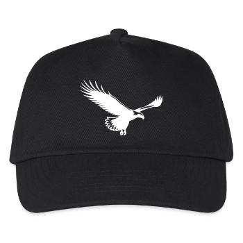 Eleganter Adler auf breiten Schwingen im Wind - Kinder Basecap - Schwarz - Vorne