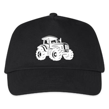 Tractor Silhouette - Kids’ Baseball Cap - black - Front