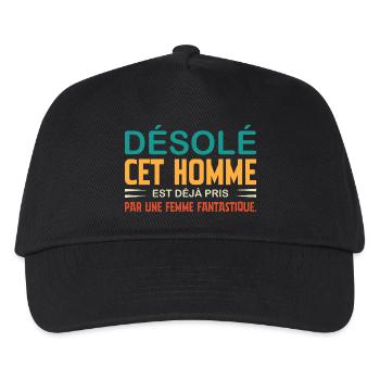 désolé cet homme est déjà pris - Casquette de baseball Enfant - noir - Devant