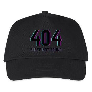 404 Schlaf Nicht gefunden - Kinder Basecap - Schwarz - Vorne