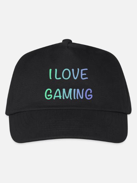I Love Gaming - Kids’ Baseball Cap - black