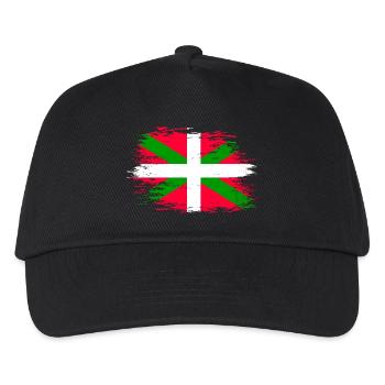 Baskische Flagge used - Kinder Basecap - Schwarz - Vorne