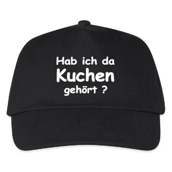 Kuchen - Kinder Basecap - Schwarz - Vorne