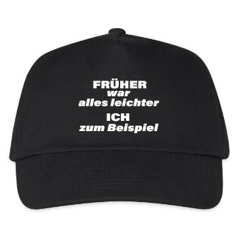 FRÜHER WAR ALLES LEICHTER - Kinder Basecap - Schwarz - Vorne