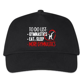 Gymnastic To Do List - Kids’ Baseball Cap - black - Front