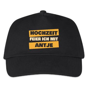 Antje - Kinder Basecap - Schwarz - Vorne