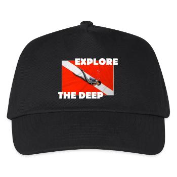 EXPLORE THE DEEP - Kinder Basecap - Schwarz - Vorne