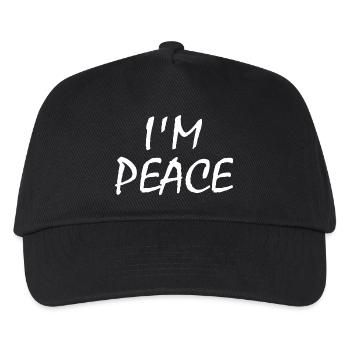 i come in peace im peace couple - Kinder Basecap - Schwarz - Vorne